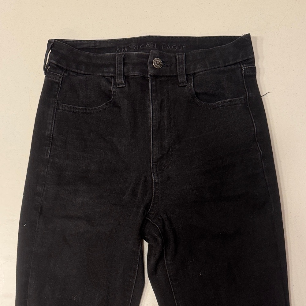 American Eagle Outfitters Dark Wash Super Hi Rise Jeggings Size 6 X Long